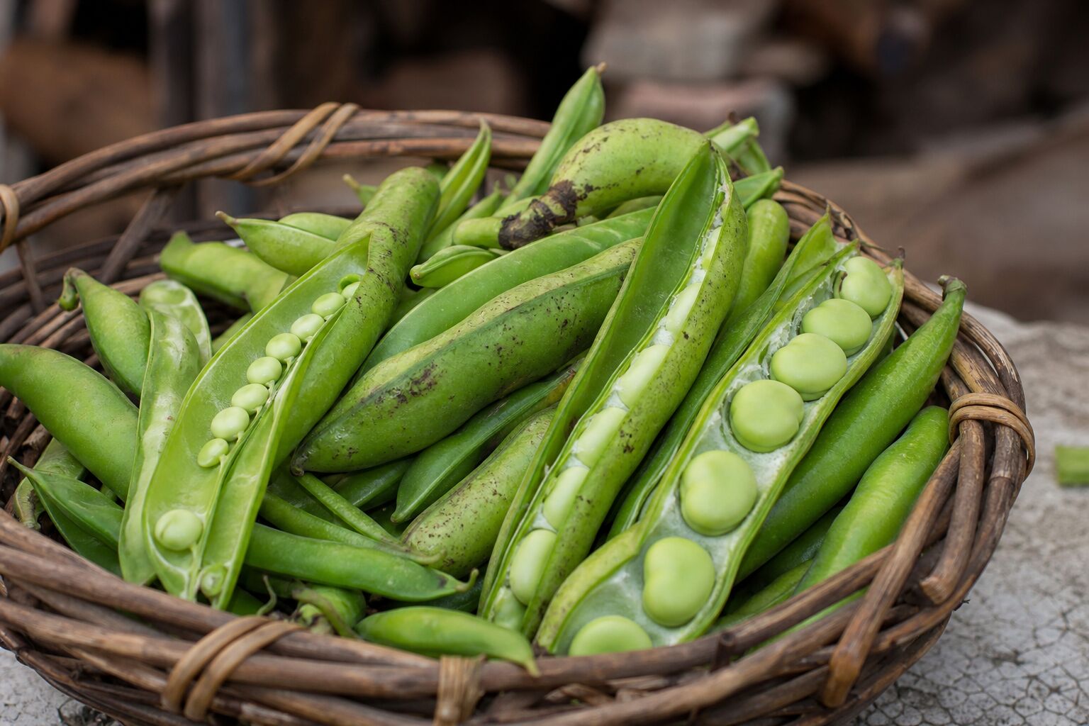 Economía y Producción Vainas de arveja y haba